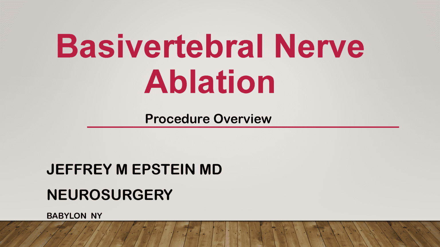 Jeff Epstein – Basivertebral Nerve Ablation | American Academy of ...